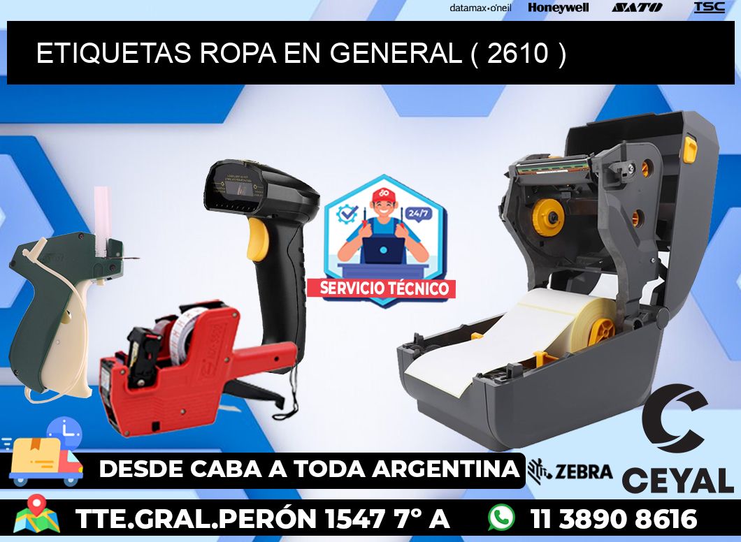 ETIQUETAS ROPA EN GENERAL ( 2610 )