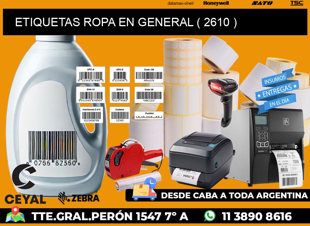 ETIQUETAS ROPA EN GENERAL ( 2610 )