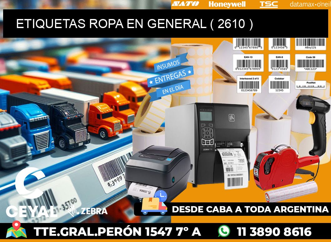 ETIQUETAS ROPA EN GENERAL ( 2610 )