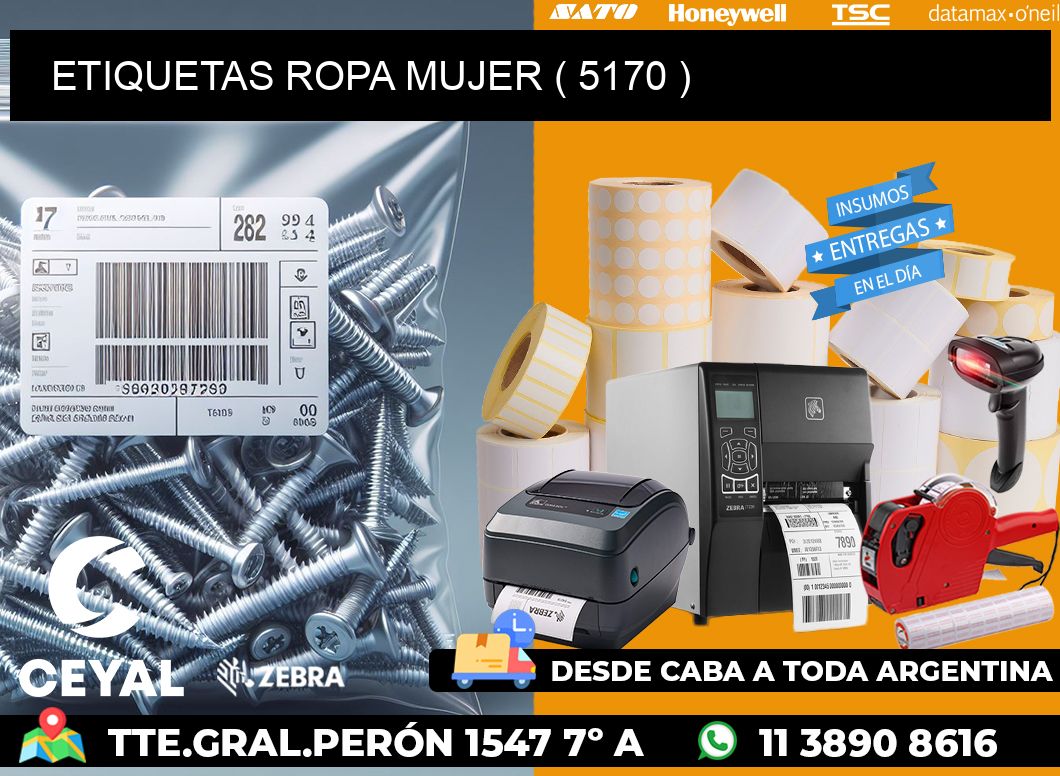 ETIQUETAS ROPA MUJER ( 5170 )