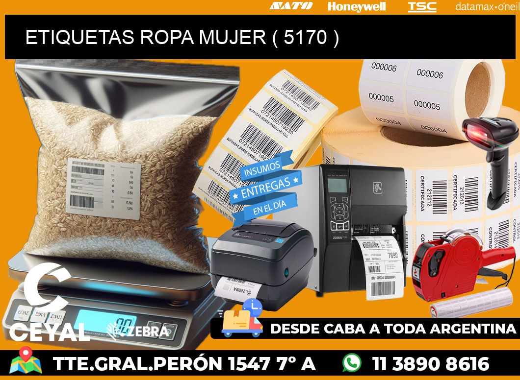 ETIQUETAS ROPA MUJER ( 5170 )