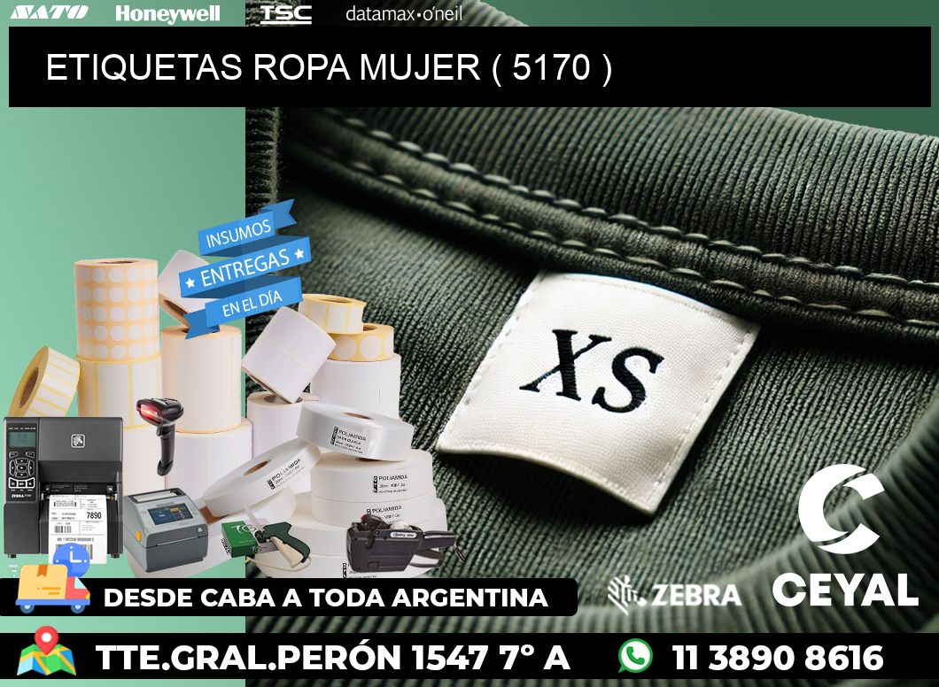 ETIQUETAS ROPA MUJER ( 5170 )