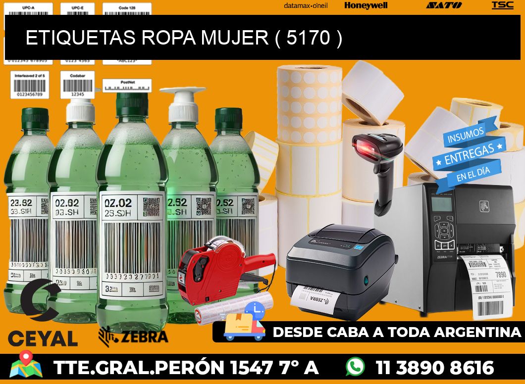 ETIQUETAS ROPA MUJER ( 5170 )