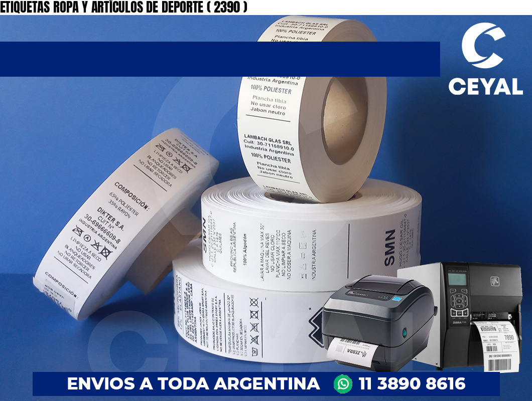 ETIQUETAS ROPA Y ARTÍCULOS DE DEPORTE ( 2390 )