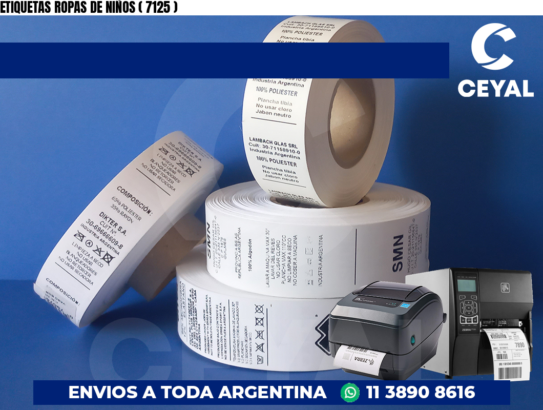 ETIQUETAS ROPAS DE NIÑOS ( 7125 )