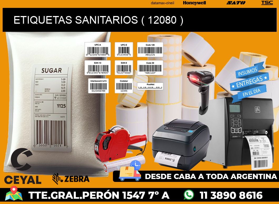 ETIQUETAS SANITARIOS ( 12080 )