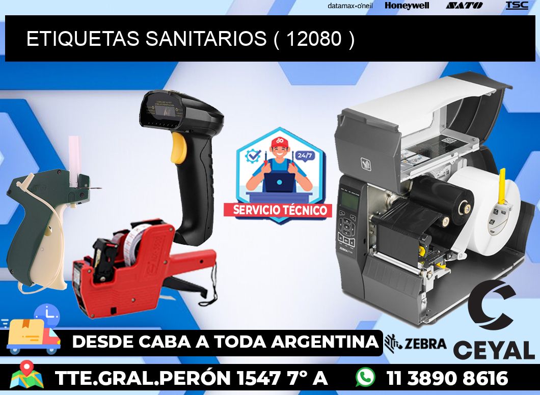 ETIQUETAS SANITARIOS ( 12080 )