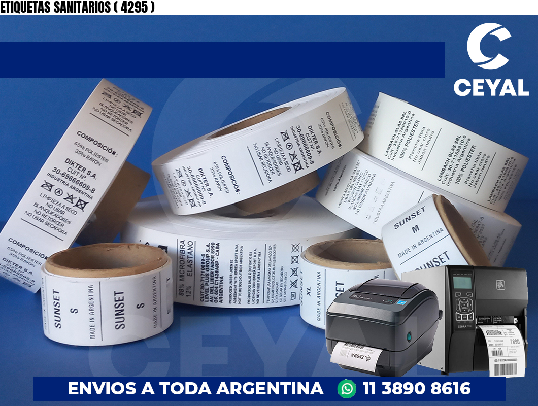 ETIQUETAS SANITARIOS ( 4295 )