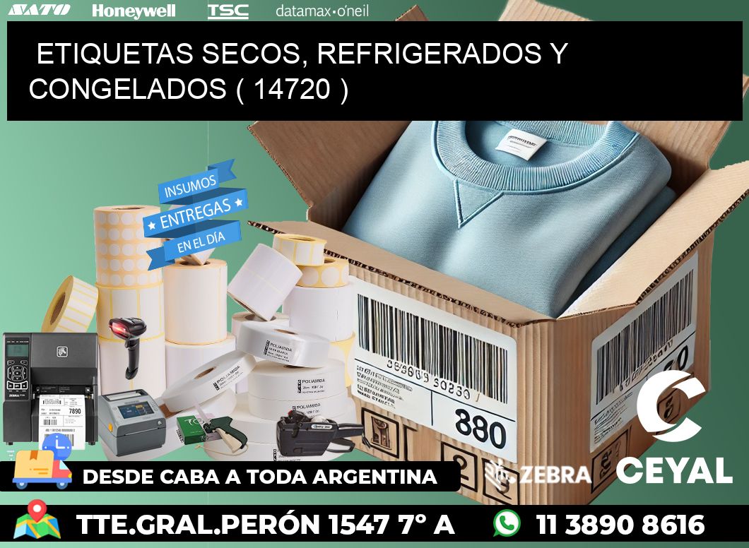 ETIQUETAS SECOS, REFRIGERADOS Y CONGELADOS ( 14720 )