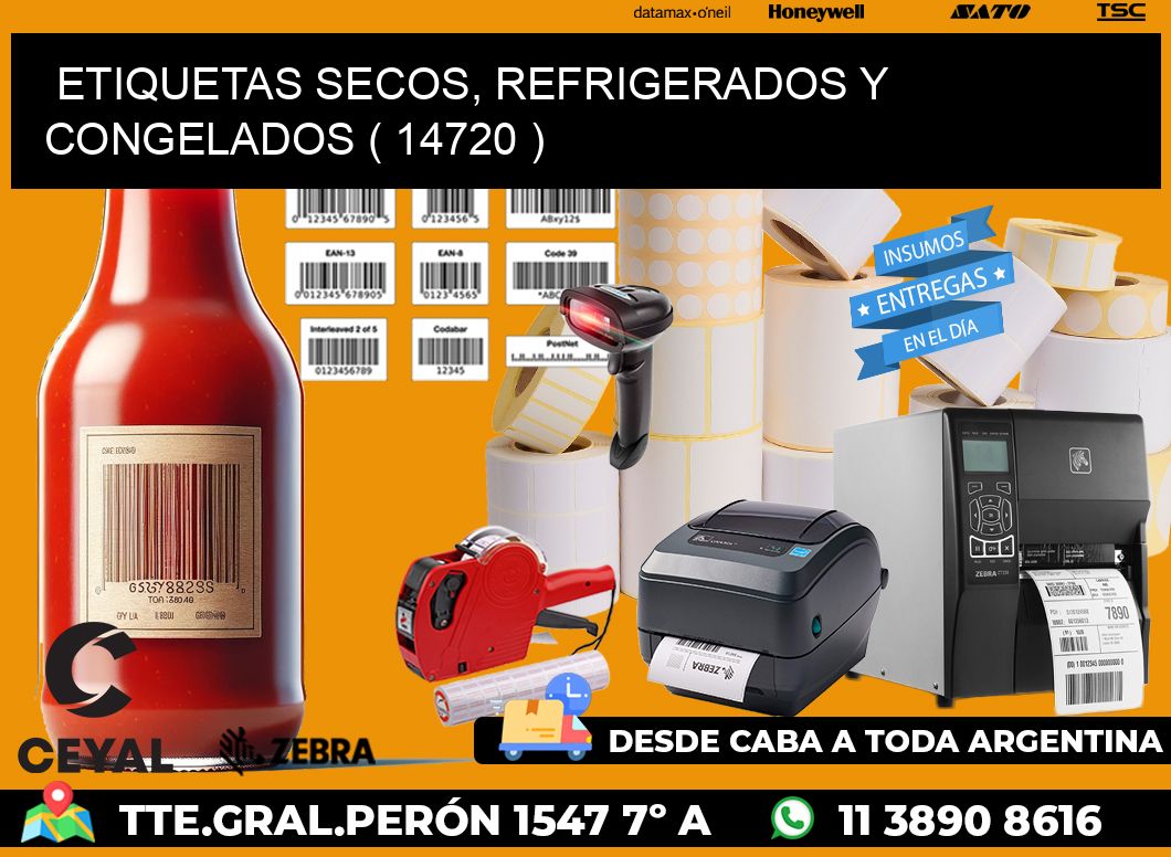 ETIQUETAS SECOS, REFRIGERADOS Y CONGELADOS ( 14720 )