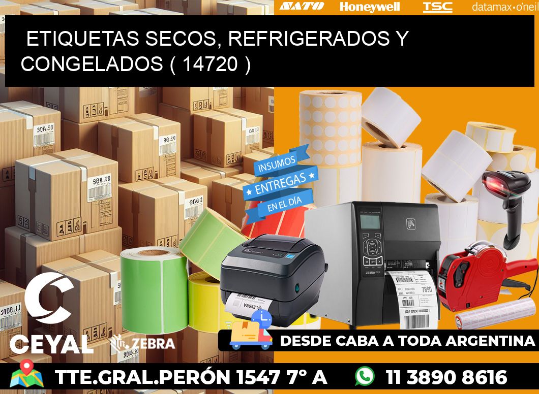 ETIQUETAS SECOS, REFRIGERADOS Y CONGELADOS ( 14720 )