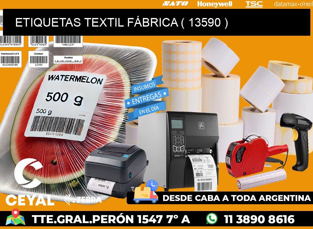 ETIQUETAS TEXTIL FÁBRICA ( 13590 )