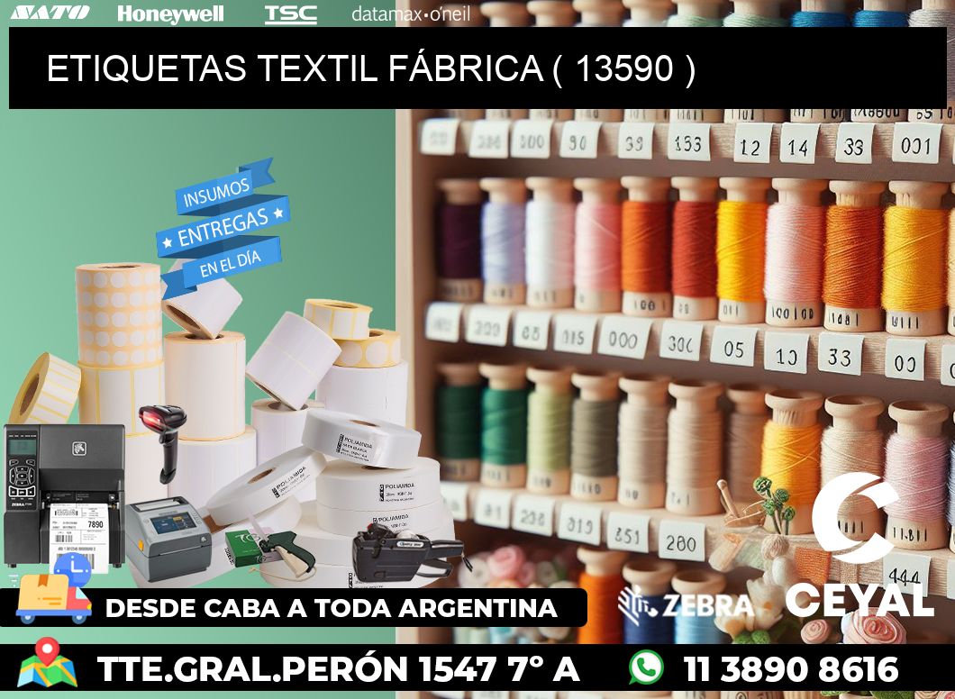 ETIQUETAS TEXTIL FÁBRICA ( 13590 )