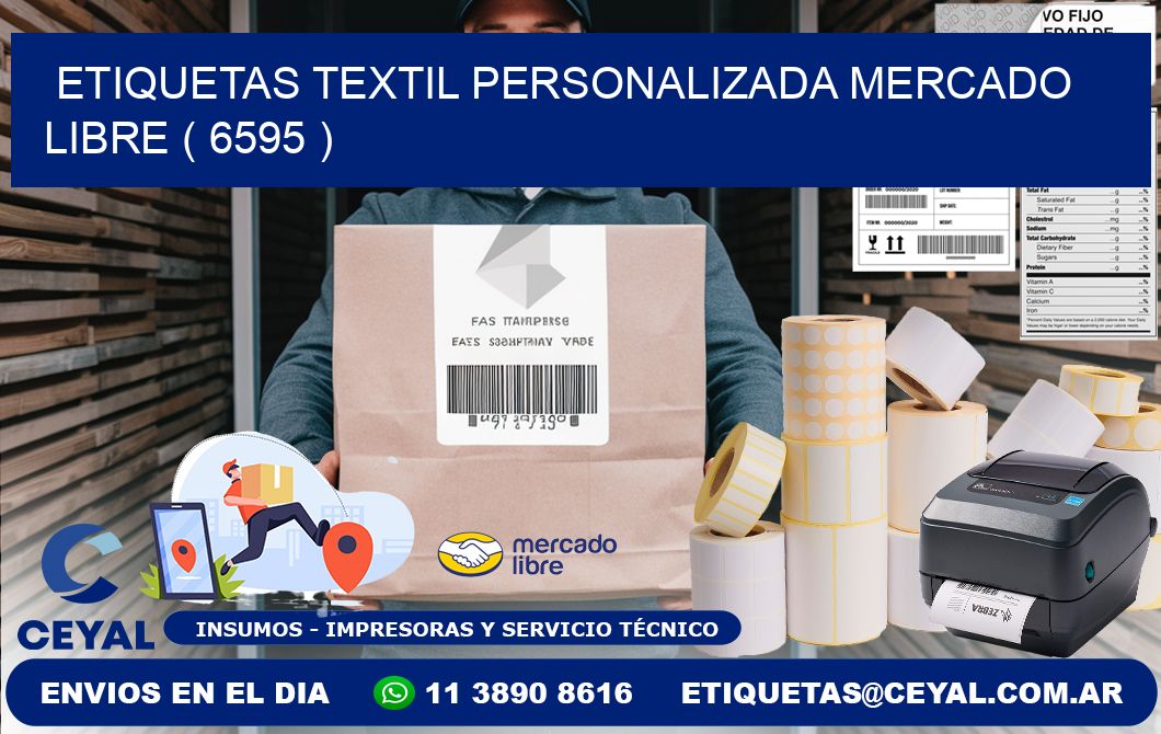 ETIQUETAS TEXTIL PERSONALIZADA MERCADO LIBRE ( 6595 )