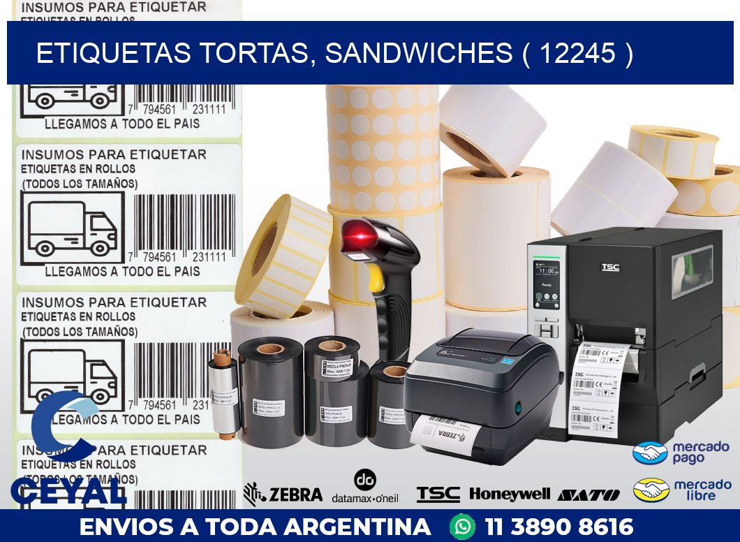 ETIQUETAS TORTAS, SANDWICHES ( 12245 )