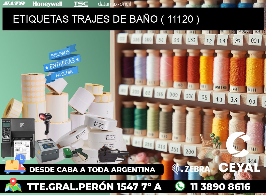 ETIQUETAS TRAJES DE BAÑO ( 11120 )