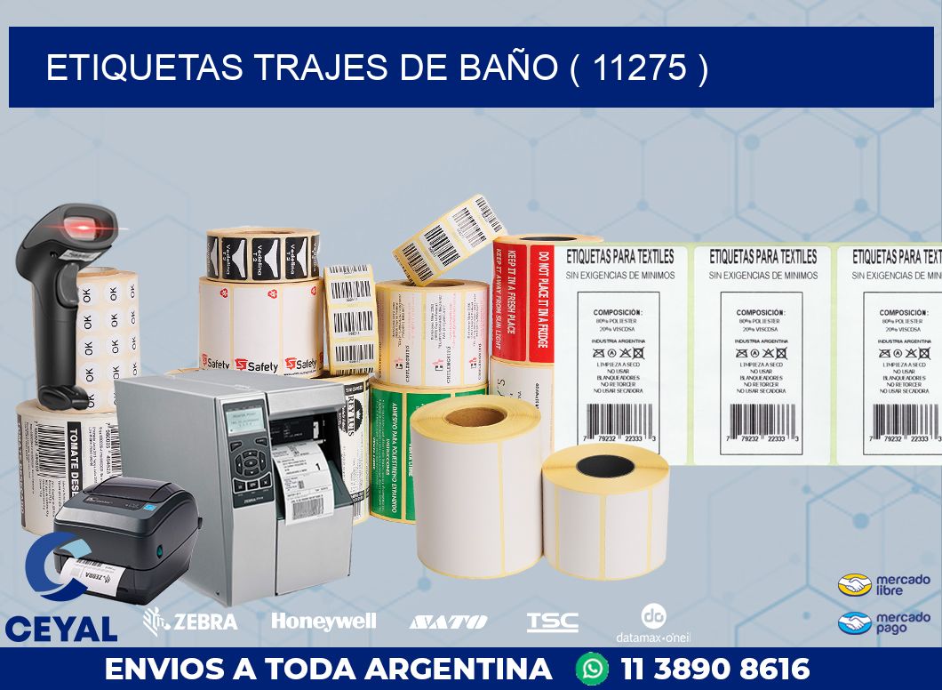 ETIQUETAS TRAJES DE BAÑO ( 11275 )