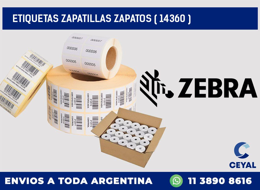 ETIQUETAS ZAPATILLAS ZAPATOS ( 14360 )