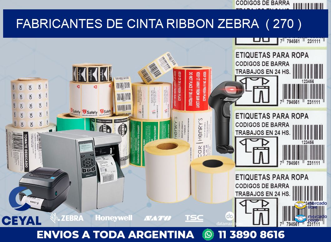FABRICANTES DE CINTA RIBBON ZEBRA  ( 270 )