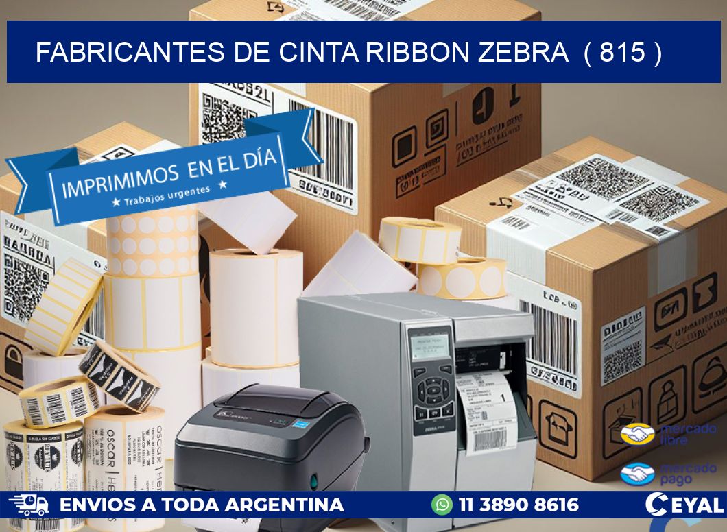 FABRICANTES DE CINTA RIBBON ZEBRA  ( 815 )