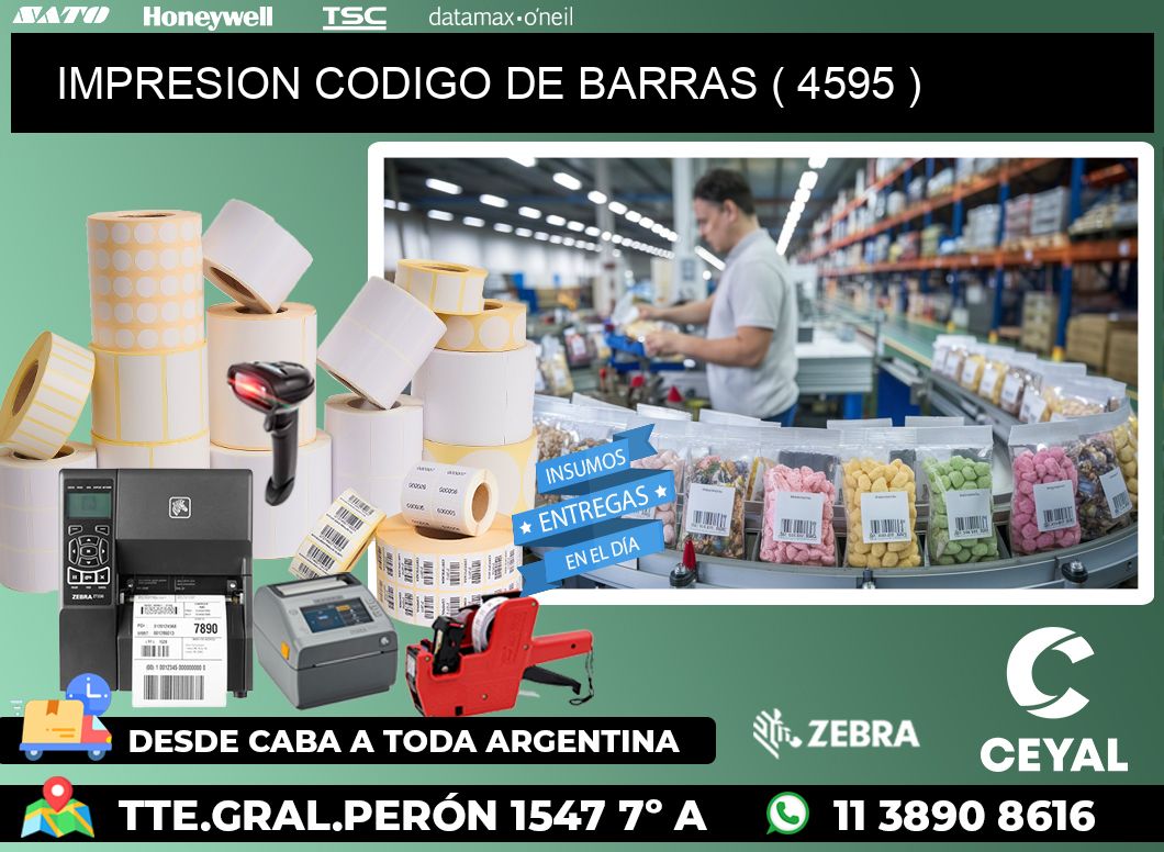 IMPRESION CODIGO DE BARRAS ( 4595 )