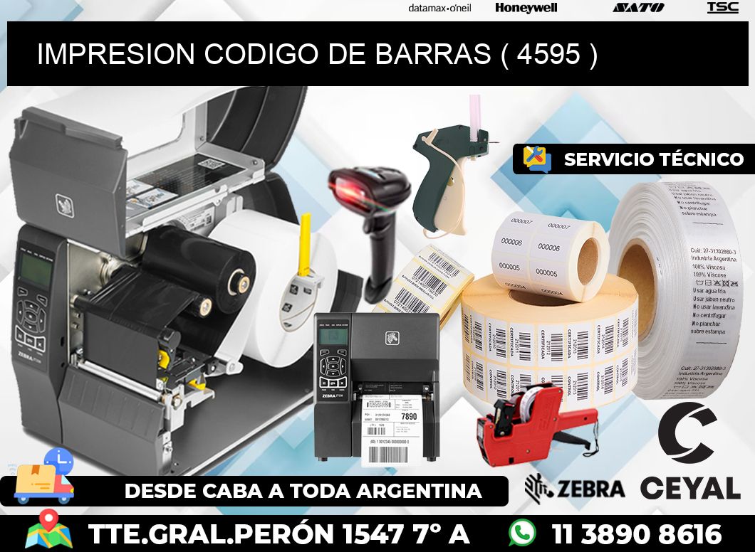 IMPRESION CODIGO DE BARRAS ( 4595 )