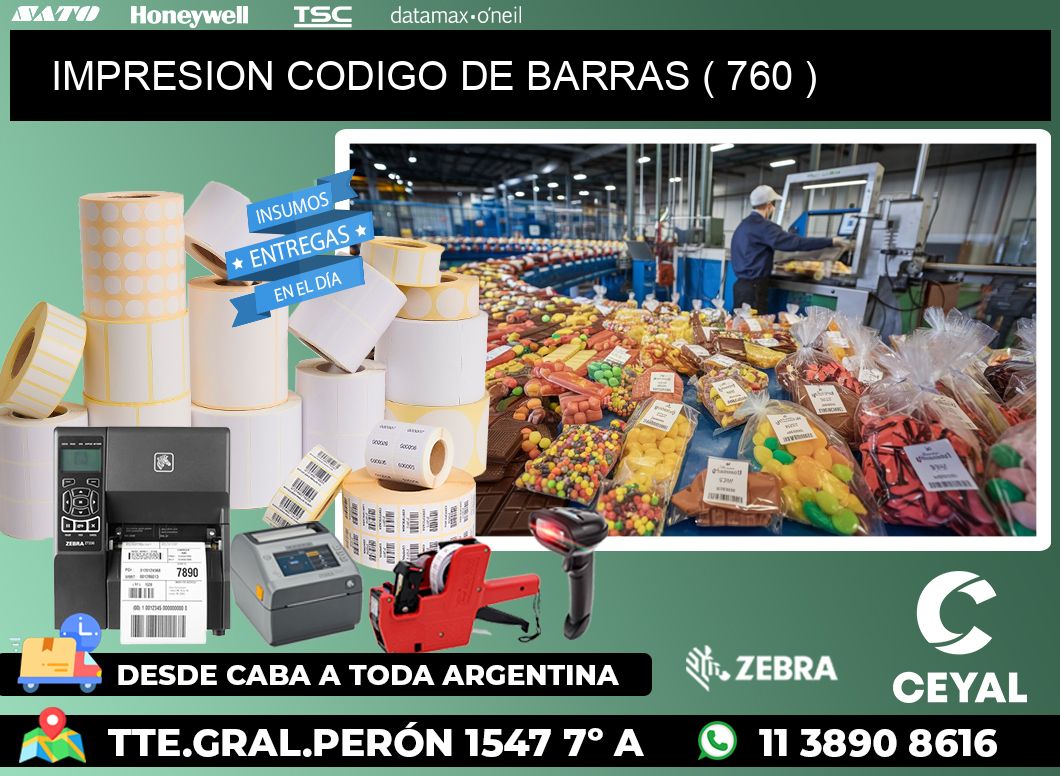 IMPRESION CODIGO DE BARRAS ( 760 )