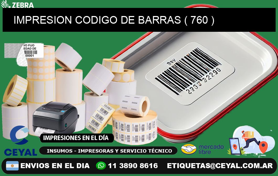 IMPRESION CODIGO DE BARRAS ( 760 )