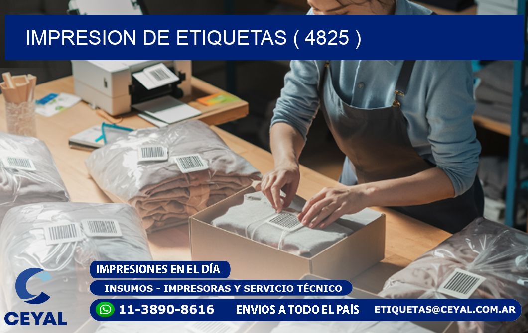 IMPRESION DE ETIQUETAS ( 4825 )