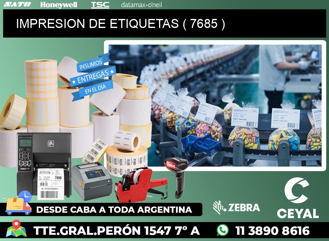 IMPRESION DE ETIQUETAS ( 7685 )