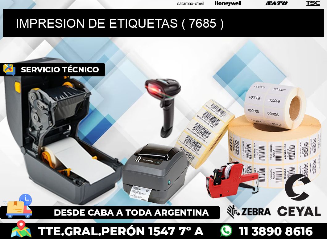 IMPRESION DE ETIQUETAS ( 7685 )