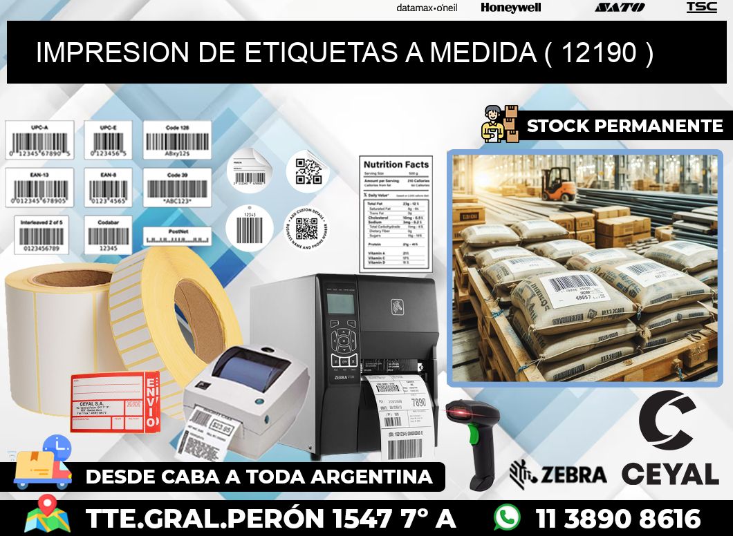 IMPRESION DE ETIQUETAS A MEDIDA ( 12190 )