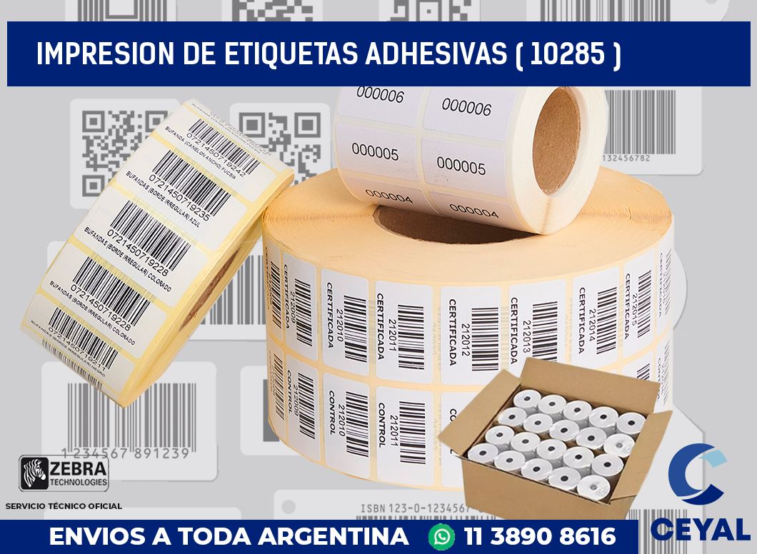IMPRESION DE ETIQUETAS ADHESIVAS ( 10285 )