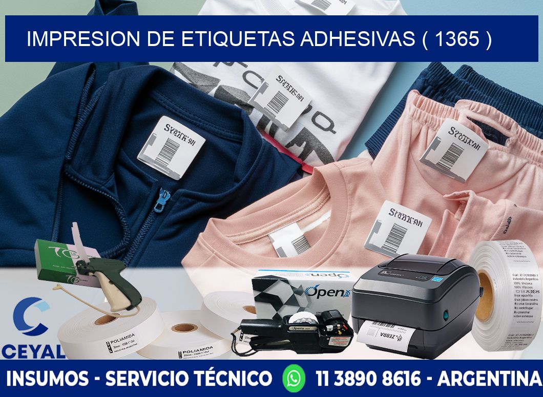 IMPRESION DE ETIQUETAS ADHESIVAS ( 1365 )