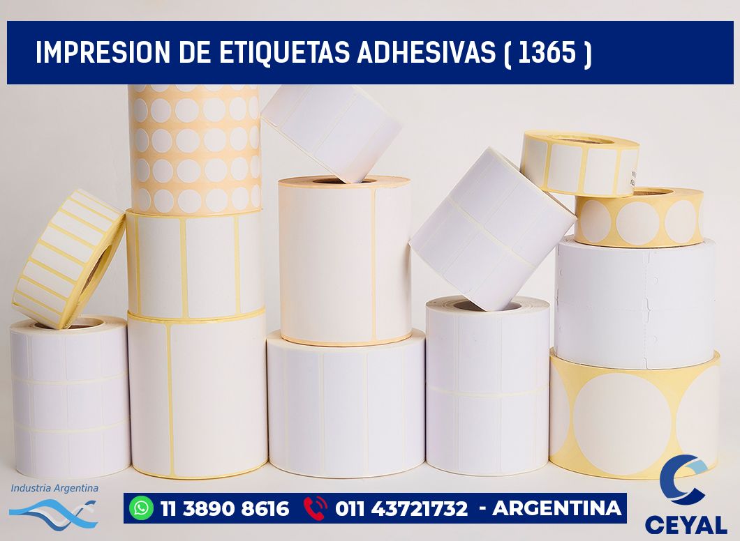 IMPRESION DE ETIQUETAS ADHESIVAS ( 1365 )
