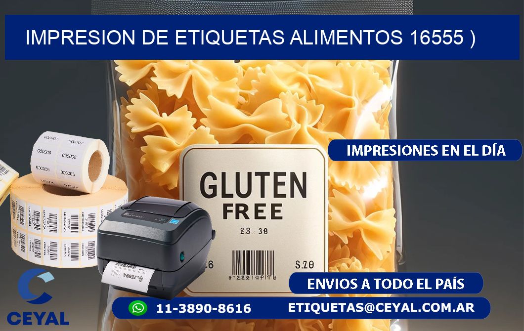 IMPRESION DE ETIQUETAS ALIMENTOS 16555 )