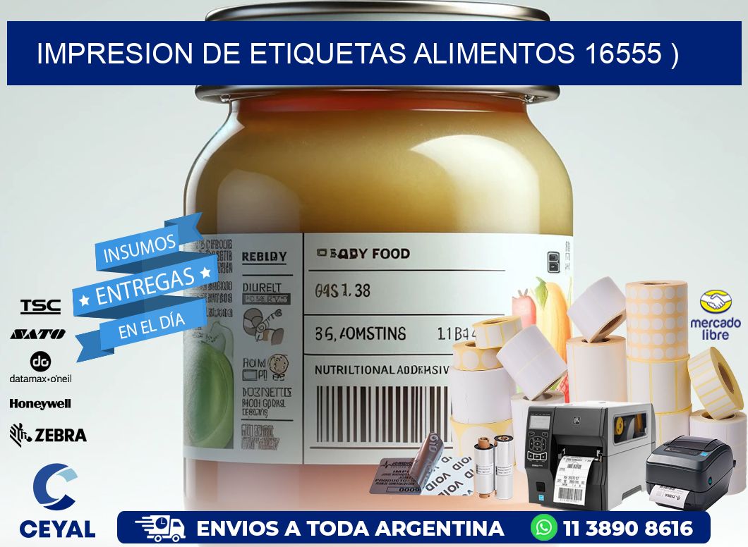 IMPRESION DE ETIQUETAS ALIMENTOS 16555 )