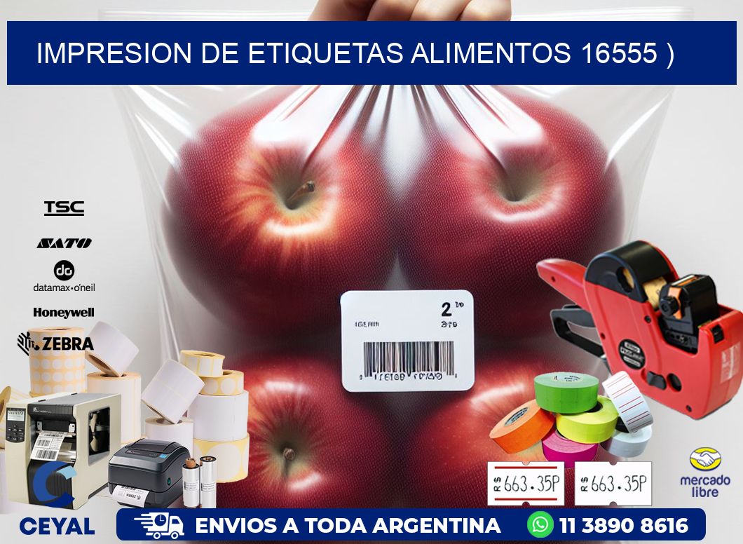 IMPRESION DE ETIQUETAS ALIMENTOS 16555 )