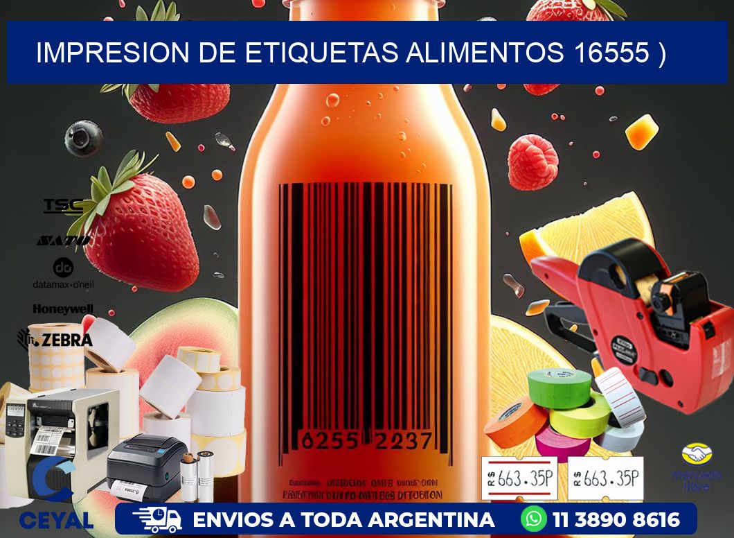 IMPRESION DE ETIQUETAS ALIMENTOS 16555 )