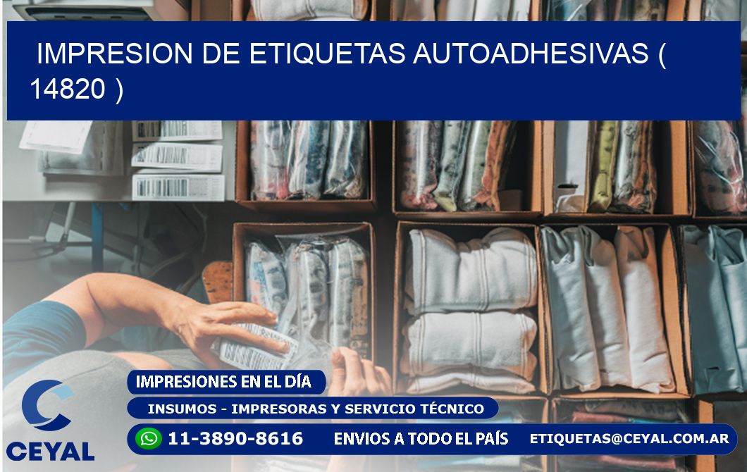 IMPRESION DE ETIQUETAS AUTOADHESIVAS ( 14820 )