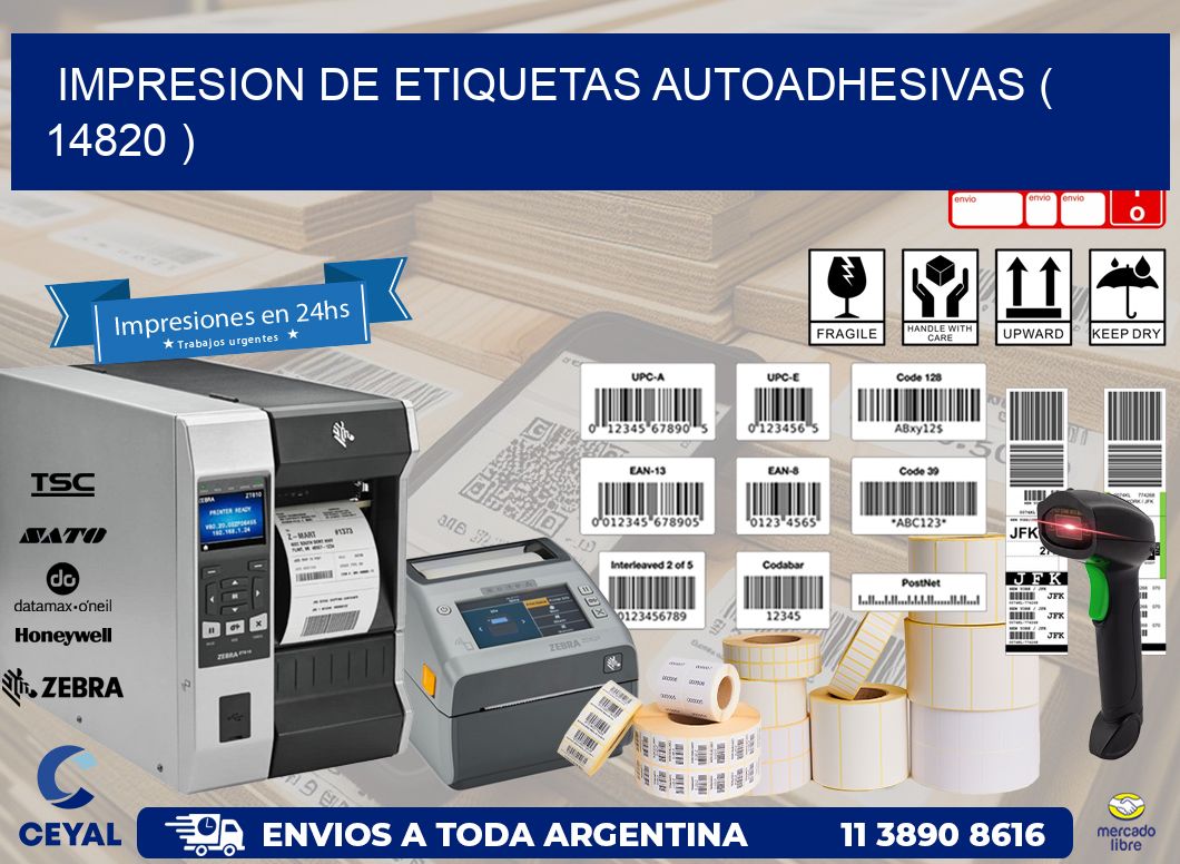 IMPRESION DE ETIQUETAS AUTOADHESIVAS ( 14820 )