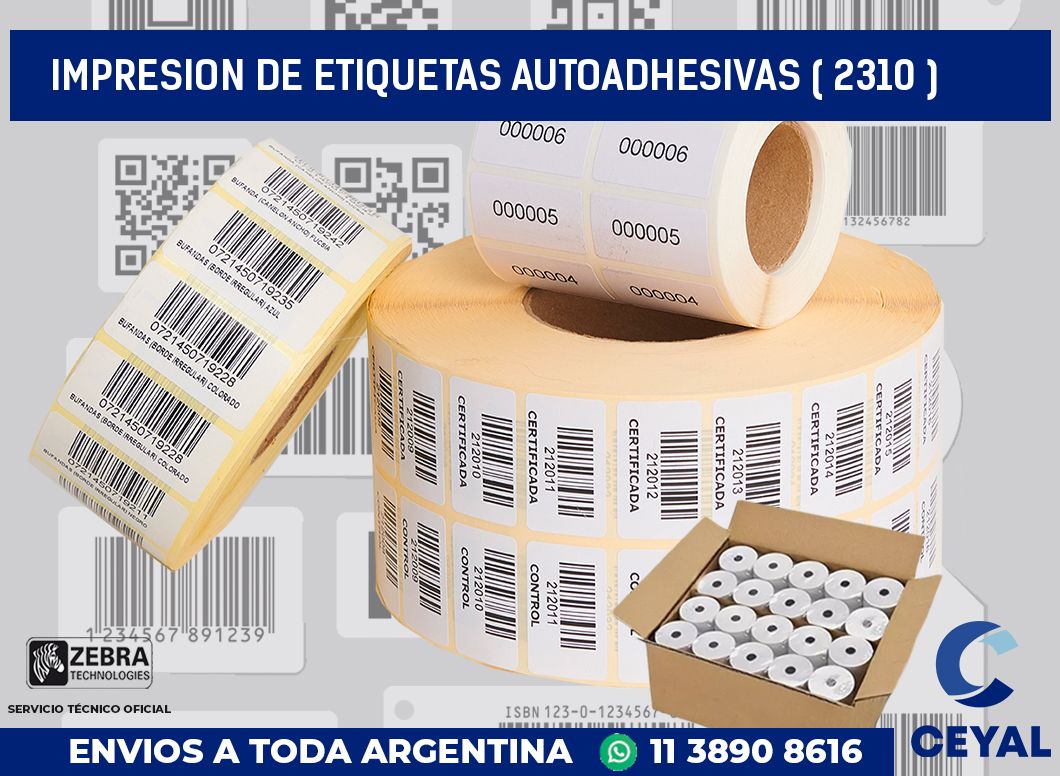 IMPRESION DE ETIQUETAS AUTOADHESIVAS ( 2310 )