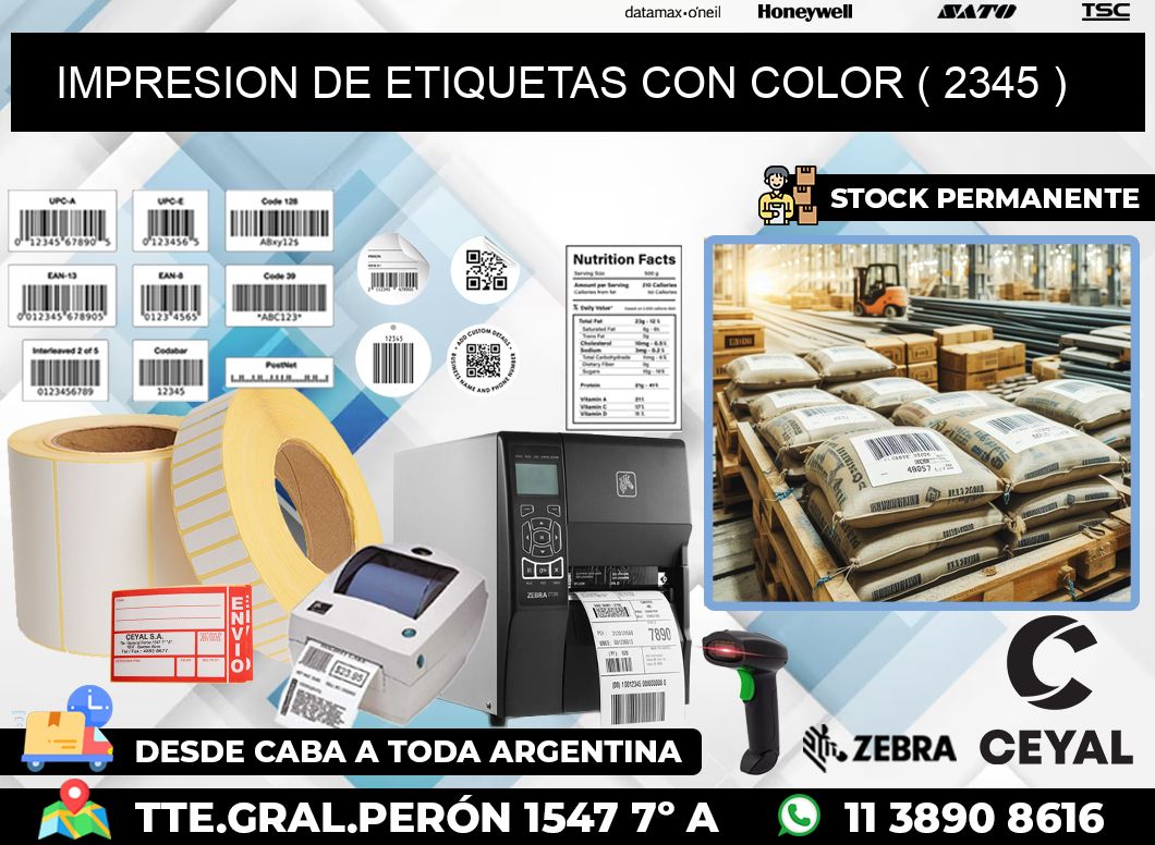 IMPRESION DE ETIQUETAS CON COLOR ( 2345 )