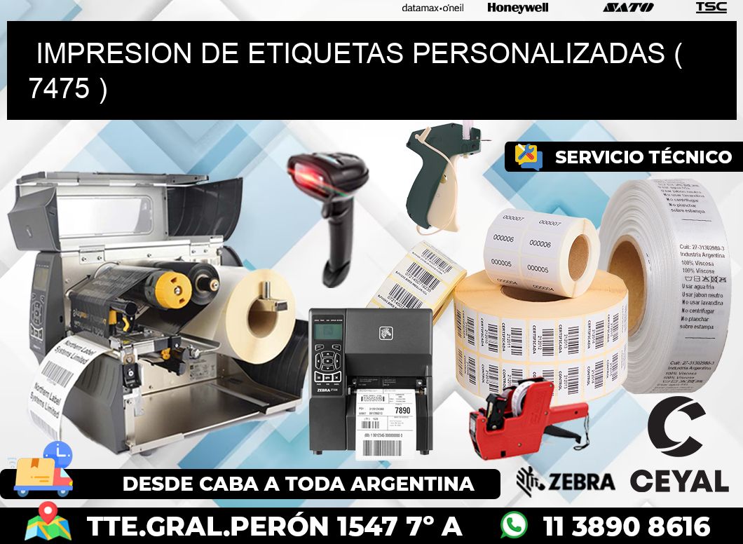 IMPRESION DE ETIQUETAS PERSONALIZADAS ( 7475 )