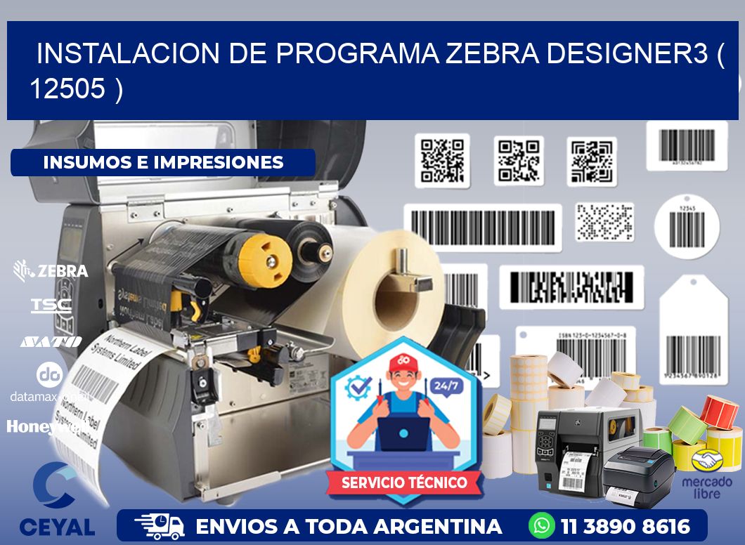 INSTALACION DE PROGRAMA ZEBRA DESIGNER3 ( 12505 )