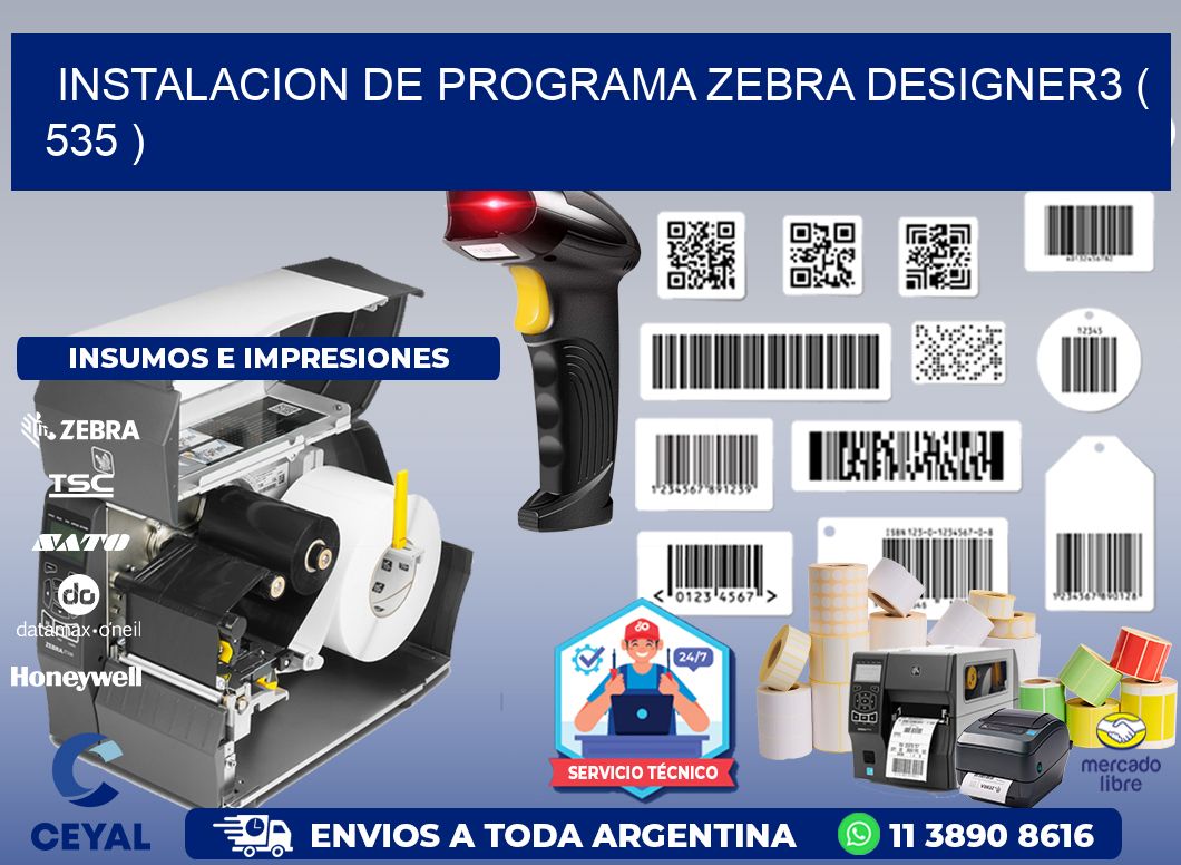 INSTALACION DE PROGRAMA ZEBRA DESIGNER3 ( 535 )