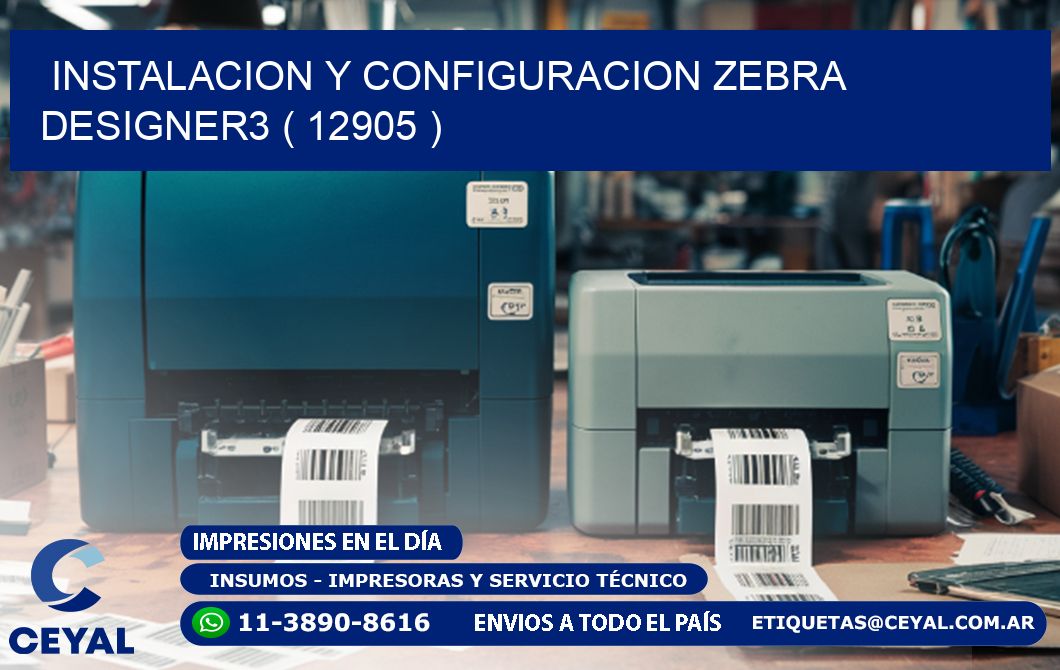 INSTALACION Y CONFIGURACION ZEBRA DESIGNER3 ( 12905 )