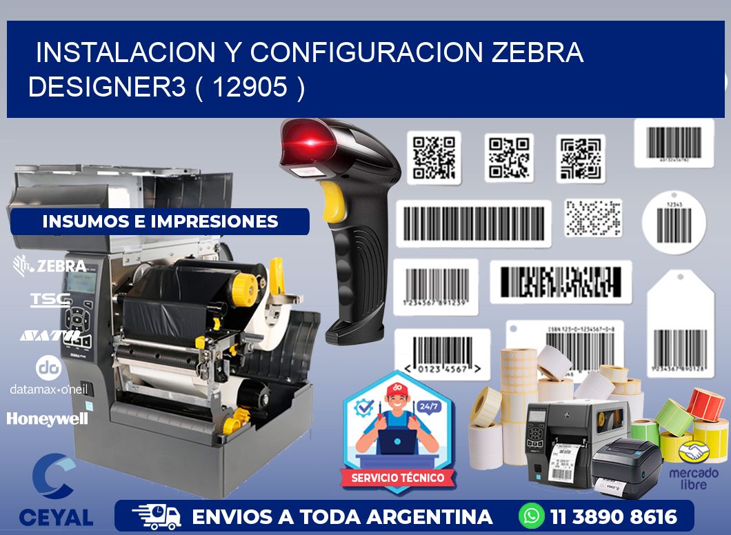 INSTALACION Y CONFIGURACION ZEBRA DESIGNER3 ( 12905 )