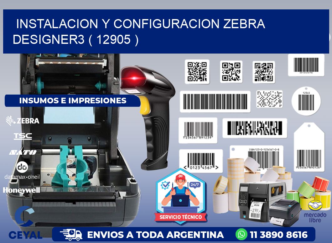INSTALACION Y CONFIGURACION ZEBRA DESIGNER3 ( 12905 )