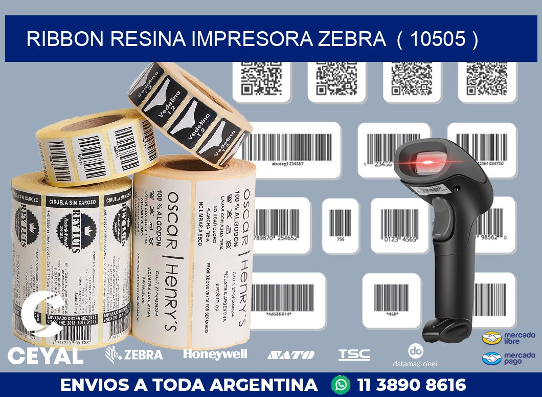 RIBBON RESINA IMPRESORA ZEBRA  ( 10505 )